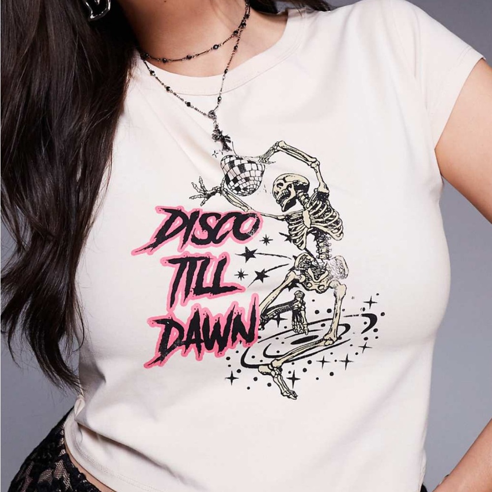 ASOS Blush Pink Skeleton Disco Top